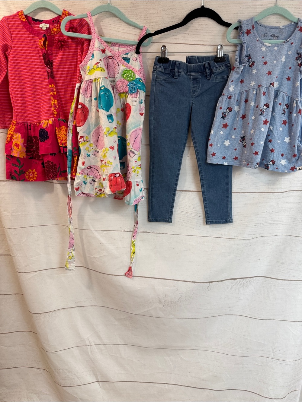 Kids Girls Dress + jeans Bundle of 4-  Le Top-Marmellata-Gap-Uniqlo size 4T
